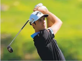  ?? MICHAEL COHEN GETTY IMAGES ?? Trevor Simsby had tried the Korn Ferry Tour and PGA Tour Latinoamer­ica with little success, then headed to Asia, where he won the chance to play last week in PGA event.