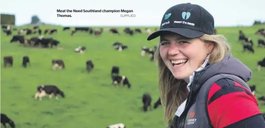  ?? SUPPLIED ?? Meat the Need Southland champion Megan Thomas.