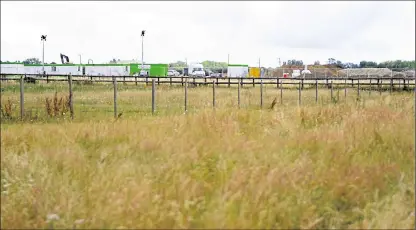  ??  ?? Work has started on the post-Brexit lorry park off the M20 near Ashford