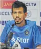  ??  ?? Yuzvendra Chahal