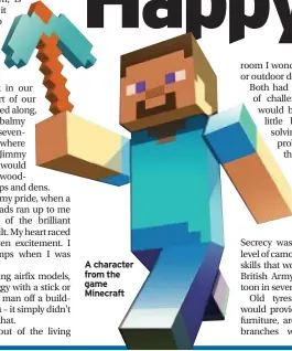  ??  ?? A character from the game Minecraft