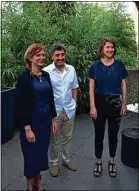  ??  ?? Clothilde Ollier, Mohed Altrad et Alenka Doulain sur une même liste.