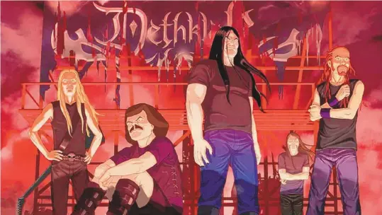  ?? COURTESY OF ADRENALINE PR ?? Dethklok will perform at Revel Entertainm­ent Center on Friday, April 19.