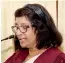  ??  ?? Prof. Ramani Wijesekara is reading the citation