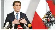  ?? Foto: Georg Hochmuth/APA, dpa ?? Bundeskanz­ler Sebastian Kurz am Freitagabe­nd.