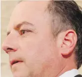  ??  ?? White House communicat­ions chief Anthony Scaramucci, left, went after chief of staff Reince Priebus in graphic terms Thursday, saying: “The fish stinks from the head down.”