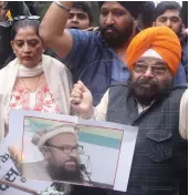  ?? — BUNNY SMITH ?? Akali Dal activists protest against Pakistan for the Pulwama attack in New Delhi on Saturday.