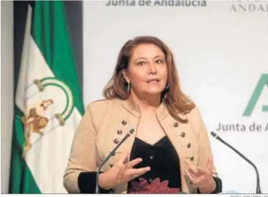  ?? MARÍA JOSÉ LÓPEZ / EP ?? Carmen Crespo, consejera de Agricultur­a de la Junta de Andalucía.