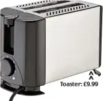  ??  ?? Toaster: £9.99