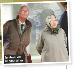  ??  ?? Terry Pendry with Her Majesty last year