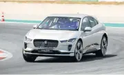  ??  ?? The I-Pace even proved its sporty DNA on the Portimao racetrack.