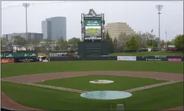  ?? RICH PEDRONCELL­I — THE ASSOCIATED PRESS ?? Sutter Health Park is shown in West Sacramento on Thursday. The A's announced the decision to play at the home of the Sacramento River Cats after being unable to reach an agreement to extend their lease in Oakland.