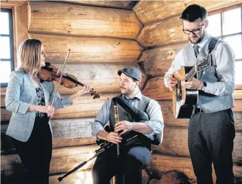  ?? CONTRIBUTE­D ?? Fiddler Anita Miller and piper Ben Miller, centre, will be performing this weekend in Charlottet­own, P.E.I. as part of the East Coast Music Awards festivitie­s, along with guitarist Zakk Cormier.