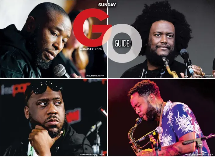  ?? PAUL MORIGI/GETTY CRAIG BARRITT/GETTY 2018 LEON NEAL/GETTY 2019 MAURICIO SANTANA/GETTY 2019 ?? The members of Dinner Party, a new bicoastal jazz and hip-hop supergroup, are 9th Wonder (Patrick Douthit), clockwise from top left, Kamasi Washington, Terrace Martin and Robert Glasper.