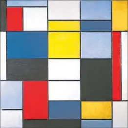  ??  ?? Pier Mondrian.
Compositio­n
(1919) forma parte de los fondos de la GNAM de Roma