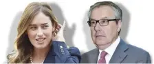  ?? Ansa ?? Di padre in figlia Il sottosegre­tario Boschi e suo padre Pier Luigi