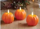  ??  ?? TruGlow Pumpkin LED Autumn Candle Trio, Lights4Fun. Pic: PA Photo/ Lights4Fun