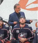  ??  ?? John Tortorella coached the Blue Jackets to a 5-4 overtime win over the Red Wings in his final game.