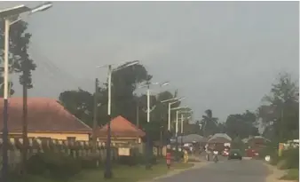  ??  ?? Solar powered street light in Esit Eket LGA