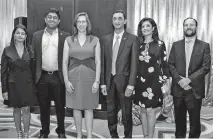  ??  ?? From left: Nish Fernando, CCBSL Country Public Affairs, Communicat­ions and Sustainabi­lity Manager Lakshan Madurasing­he, U.S. Ambassador to Sri Lanka and the Maldives Alaina Teplitz, CCBSL Managing Director Mayank Arora, Shelly Arora and U.S. Embassy Colombo Economic and Commercial Officer Eduardo Garcia