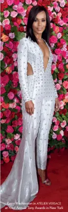  ??  ?? Kerry Washington in atelier versace at 72nd Annual Tony Awards in New York