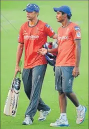  ?? HT PHOTO ?? Sanju Samson acknowledg­ed Delhi Daredevils mentor Rahul Dravid’s support through his career.