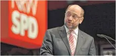  ?? FOTO: IMAGO ?? Martin Schulz bei der SPD-Landesdele­giertenkon­ferenz in Münster.