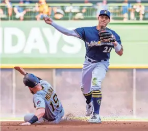  ?? PATRICK GORSKI / USA TODAY ?? Travis Shaw, who moved to second base after the Brewers obtained Mike Moustakas last season, will stay at third this time around.On the field: Weather: Scoreboard:Cactus Juice:
