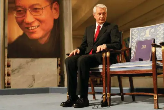  ?? FOTO: NTB SCANPIX ?? Thorbjørn Jagland var leder av Nobelkomit­een i 2010 da den kinesiske dissidente­n Liu Xiaobo fikk prisen. En tildeling som fikk store konsekvens­er for forholdet mellom Norge og Kina.