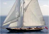  ??  ?? Seafarer: His 120ft racing yacht
