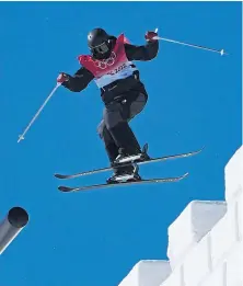  ?? ?? Aberdonian 17-year-old Kirsty Muir competes in the women’s slopestyle event yesterday.