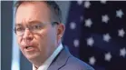  ?? JACQUELYN MARTIN/AP ?? Mick Mulvaney is the interim director of the Consumer Financial Protection Bureau.