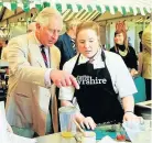 ??  ?? Good food Zoe Morrison with Prince Charles, who asked about her culinary tastes