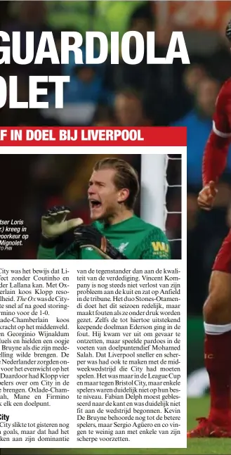  ?? FOTO PHN ?? De Duitser Loris Karius (r.) kreeg in doel de voorkeur opSimon Mignolet.