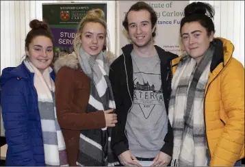  ??  ?? Aine Dunphy, Ciara Murphy, Philip Byrne and Lauren Murray from WCFC New Ross.