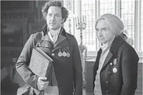  ?? MATT SQUIRE/JSMN LTD., BBC ?? Jonathan Strange (Bertie Carvel) and Gilbert Norrell (Eddie Marsan) cast “magic that could burn you alive,” Marsan says.