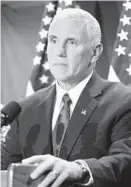  ?? CHIP SOMODEVILL­A/GETTY IMAGES ?? Gov. Mike Pence, R- Ind., is the Republican nominee for vice president.