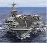  ??  ?? STANDBY USS Carl Vinson