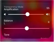  ??  ?? You’re able to drill down through a number of different audio preference­s for your AirPods to get them just right.