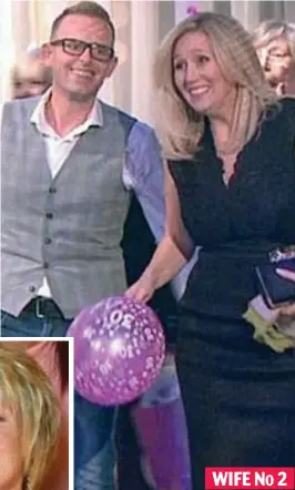  ??  ?? Spotted: Daniel Gundry on the Ant and Dec show with Sue Brooker. Left: Helen Gundry WIFE NO 2