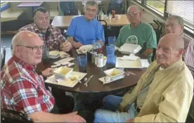  ?? PHOTO PROVIDED ?? From left to right: Gilbert Berrier, Gerry Holem, Steve Cullison, Clay Metsker, Boyd Alderfer, Dave Weedling.