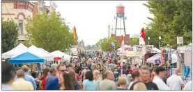  ?? NWA Democrat-Gazette/BEN GOFF @NWABENGOFF ?? In its 35th year, Rogers’ Frisco Fest attracts thousands of festival goers over a two-day period.