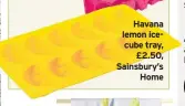  ??  ?? Havana lemon icecube tray, £2.50, Sainsbury’s Home Is there any thing else I can try to get rid of hard-water scum on my glass shower doors? I’ve tried vinegar, bicarbonat­e of soda and lemon with no success.
Steve Holland, by email I have an untreated wooden garden seat. The maker said to treat it with teak oil. Is that OK or can you suggest something better? Sally Gimenez, by email