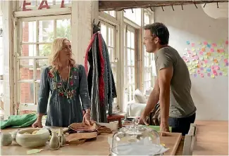  ??  ?? Patrick (Matthew Le Nevez) and Nina (Asher Keddie) provided ‘‘the watercoole­r moment’’ of Offspring’s five season’s so far.