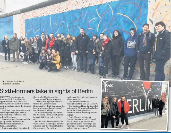  ??  ?? Cronton Sixth Form students in Berlin