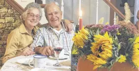  ??  ?? Faith and Aurele Lefebvre at the farm in Bainsville Ontario....60 years later. Happy Anniversar­y Mom and Dad!