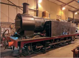  ?? CRAIG BUXTON/MRB ?? Looking more like a ‘Jinty’ every day: No. 16440 in the final stages of overhaul at Swanwick Junction on February 5.