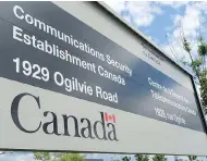  ?? THE CANADIAN PRESS / FILES ?? The report by leading cybersecur­ity researcher­s says there is no clear rationale for expanding the Communicat­ions Security Establishm­ent’s mandate to conduct offensive operations.