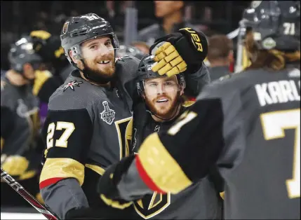  ?? AP PHOTO ?? The Vegas Golden Knights are 6-2 on the road so far in the NHL playoffs.