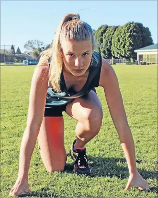  ?? Photo: BEN ROGERS ?? Fierce competitor: Natasha Eady says it is her fellow competitor­s that push her to succeed.